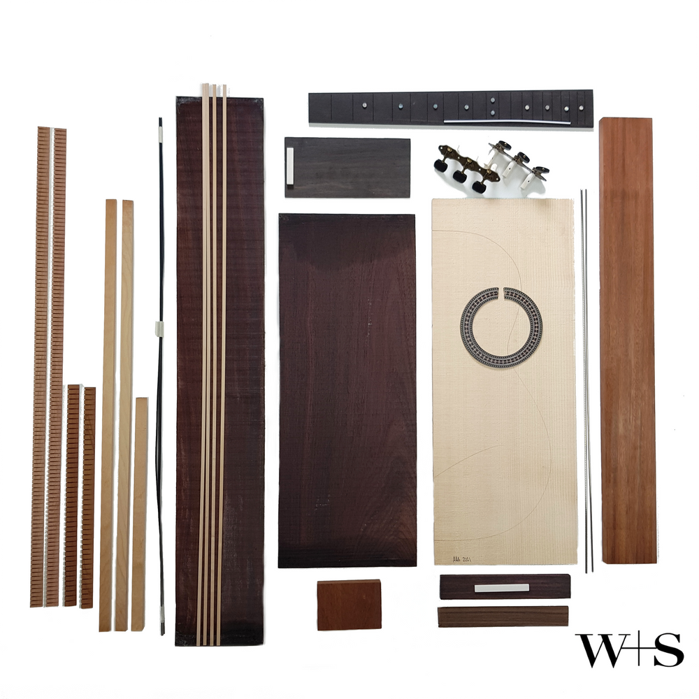 East Indian Rosewood Classical Guitar Kit Wood Strings